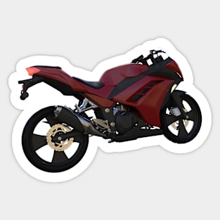 Red racing motorcycle for motocross Sticker